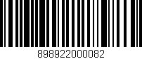 Código de barras (EAN, GTIN, SKU, ISBN): '898922000082'