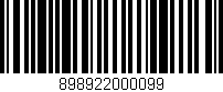 Código de barras (EAN, GTIN, SKU, ISBN): '898922000099'