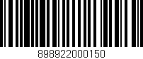 Código de barras (EAN, GTIN, SKU, ISBN): '898922000150'