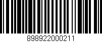 Código de barras (EAN, GTIN, SKU, ISBN): '898922000211'