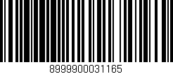 Código de barras (EAN, GTIN, SKU, ISBN): '8999900031165'