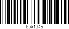 Código de barras (EAN, GTIN, SKU, ISBN): '8pk1345'