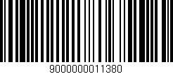 Código de barras (EAN, GTIN, SKU, ISBN): '9000000011380'
