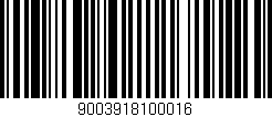 Código de barras (EAN, GTIN, SKU, ISBN): '9003918100016'