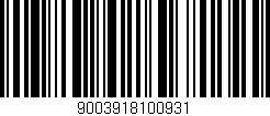 Código de barras (EAN, GTIN, SKU, ISBN): '9003918100931'