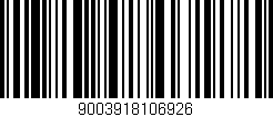 Código de barras (EAN, GTIN, SKU, ISBN): '9003918106926'