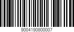 Código de barras (EAN, GTIN, SKU, ISBN): '9004190800007'