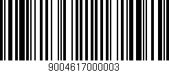 Código de barras (EAN, GTIN, SKU, ISBN): '9004617000003'