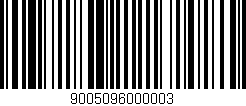 Código de barras (EAN, GTIN, SKU, ISBN): '9005096000003'
