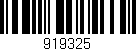 Código de barras (EAN, GTIN, SKU, ISBN): '919325'
