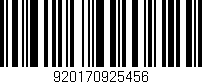 Código de barras (EAN, GTIN, SKU, ISBN): '920170925456'