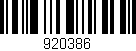 Código de barras (EAN, GTIN, SKU, ISBN): '920386'