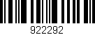 Código de barras (EAN, GTIN, SKU, ISBN): '922292'