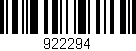 Código de barras (EAN, GTIN, SKU, ISBN): '922294'