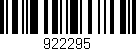 Código de barras (EAN, GTIN, SKU, ISBN): '922295'