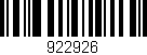 Código de barras (EAN, GTIN, SKU, ISBN): '922926'