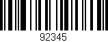 Código de barras (EAN, GTIN, SKU, ISBN): '92345'