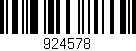 Código de barras (EAN, GTIN, SKU, ISBN): '924578'