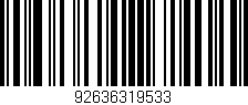 Código de barras (EAN, GTIN, SKU, ISBN): '92636319533'