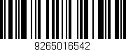 Código de barras (EAN, GTIN, SKU, ISBN): '9265016542'