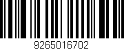 Código de barras (EAN, GTIN, SKU, ISBN): '9265016702'