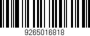 Código de barras (EAN, GTIN, SKU, ISBN): '9265016818'