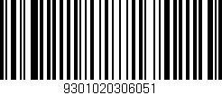 Código de barras (EAN, GTIN, SKU, ISBN): '9301020306051'
