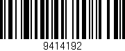 Código de barras (EAN, GTIN, SKU, ISBN): '9414192'