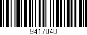 Código de barras (EAN, GTIN, SKU, ISBN): '9417040'