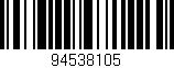Código de barras (EAN, GTIN, SKU, ISBN): '94538105'