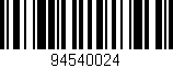 Código de barras (EAN, GTIN, SKU, ISBN): '94540024'