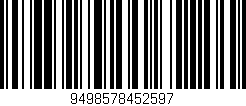 Código de barras (EAN, GTIN, SKU, ISBN): '9498578452597'