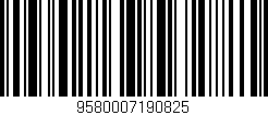 Código de barras (EAN, GTIN, SKU, ISBN): '9580007190825'