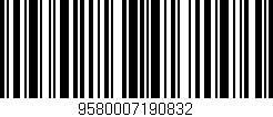 Código de barras (EAN, GTIN, SKU, ISBN): '9580007190832'