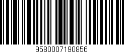 Código de barras (EAN, GTIN, SKU, ISBN): '9580007190856'