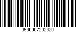 Código de barras (EAN, GTIN, SKU, ISBN): '9580007202320'