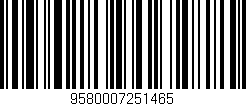 Código de barras (EAN, GTIN, SKU, ISBN): '9580007251465'