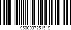 Código de barras (EAN, GTIN, SKU, ISBN): '9580007251519'