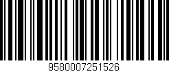 Código de barras (EAN, GTIN, SKU, ISBN): '9580007251526'