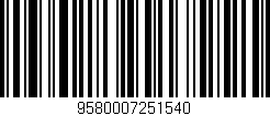 Código de barras (EAN, GTIN, SKU, ISBN): '9580007251540'