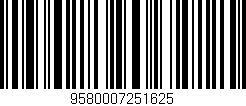 Código de barras (EAN, GTIN, SKU, ISBN): '9580007251625'