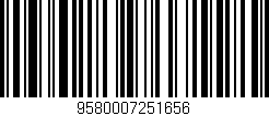 Código de barras (EAN, GTIN, SKU, ISBN): '9580007251656'