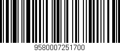 Código de barras (EAN, GTIN, SKU, ISBN): '9580007251700'