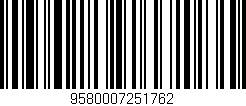 Código de barras (EAN, GTIN, SKU, ISBN): '9580007251762'