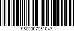 Código de barras (EAN, GTIN, SKU, ISBN): '9580007251847'