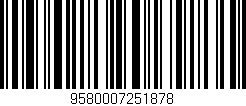 Código de barras (EAN, GTIN, SKU, ISBN): '9580007251878'