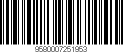 Código de barras (EAN, GTIN, SKU, ISBN): '9580007251953'