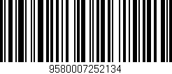 Código de barras (EAN, GTIN, SKU, ISBN): '9580007252134'