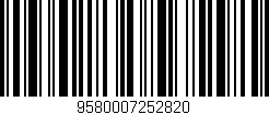 Código de barras (EAN, GTIN, SKU, ISBN): '9580007252820'