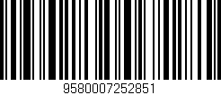 Código de barras (EAN, GTIN, SKU, ISBN): '9580007252851'